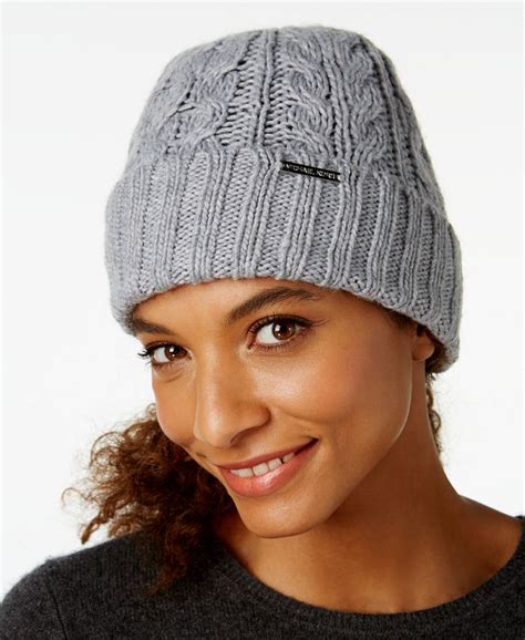 Michael Kors Cable Patchwork Cuff Beanie 